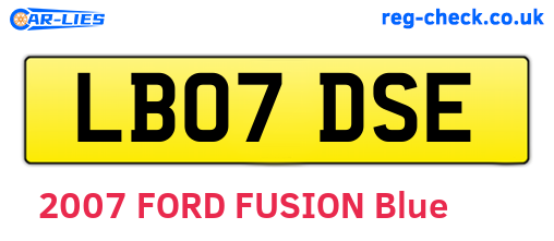 LB07DSE are the vehicle registration plates.