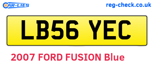 LB56YEC are the vehicle registration plates.