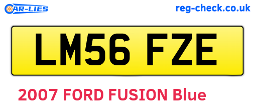 LM56FZE are the vehicle registration plates.