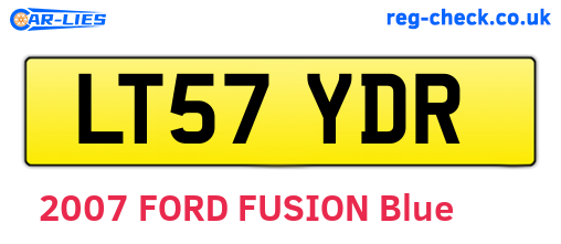 LT57YDR are the vehicle registration plates.