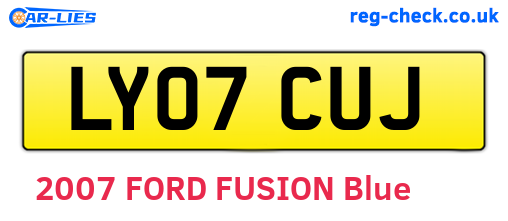 LY07CUJ are the vehicle registration plates.