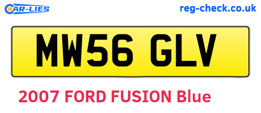 MW56GLV are the vehicle registration plates.