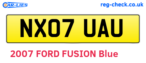 NX07UAU are the vehicle registration plates.