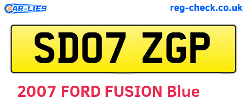 SD07ZGP are the vehicle registration plates.