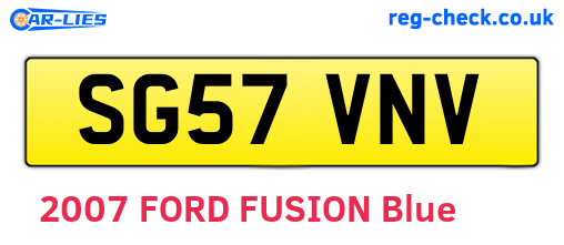 SG57VNV are the vehicle registration plates.