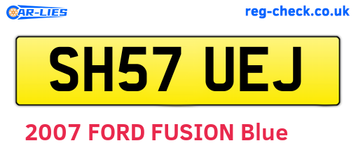 SH57UEJ are the vehicle registration plates.