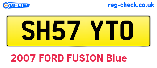 SH57YTO are the vehicle registration plates.