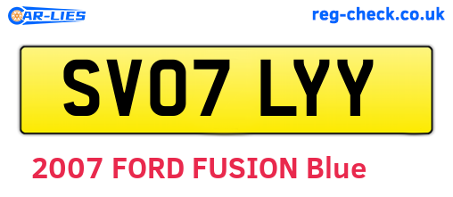 SV07LYY are the vehicle registration plates.