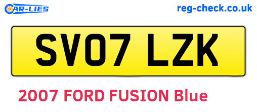 SV07LZK are the vehicle registration plates.