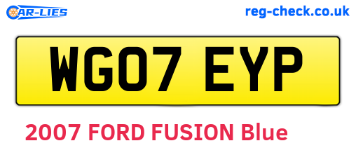 WG07EYP are the vehicle registration plates.
