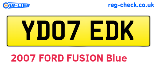 YD07EDK are the vehicle registration plates.