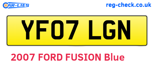YF07LGN are the vehicle registration plates.