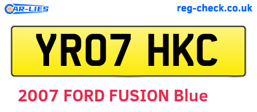 YR07HKC are the vehicle registration plates.