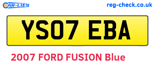 YS07EBA are the vehicle registration plates.