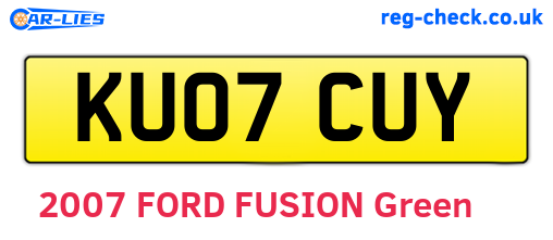 KU07CUY are the vehicle registration plates.