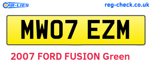 MW07EZM are the vehicle registration plates.