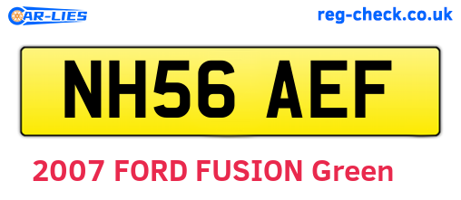 NH56AEF are the vehicle registration plates.