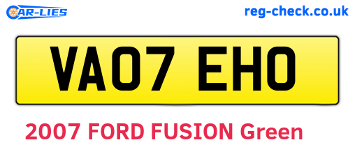 VA07EHO are the vehicle registration plates.