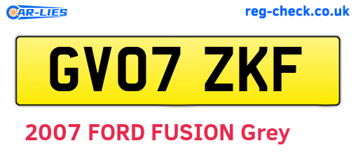 GV07ZKF are the vehicle registration plates.