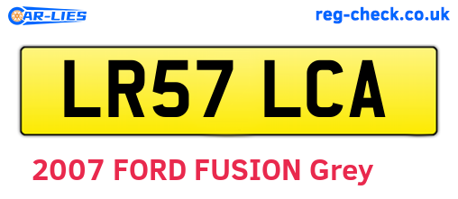 LR57LCA are the vehicle registration plates.