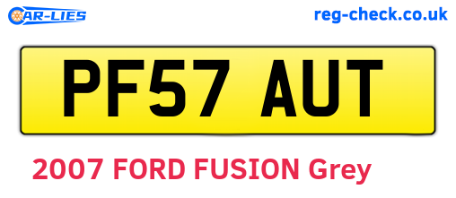 PF57AUT are the vehicle registration plates.