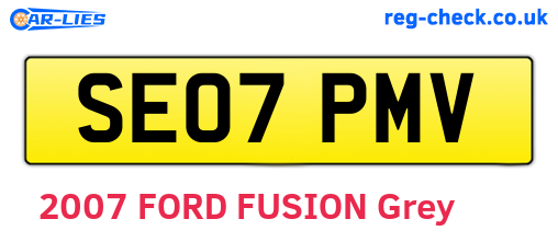 SE07PMV are the vehicle registration plates.