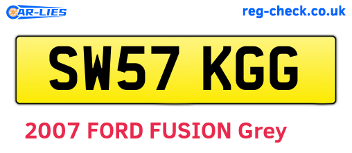 SW57KGG are the vehicle registration plates.