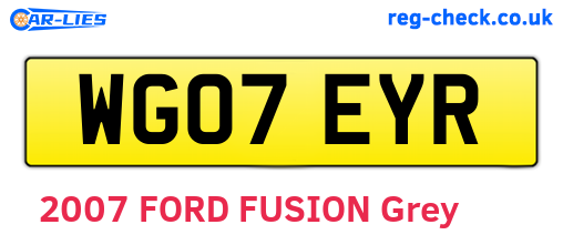WG07EYR are the vehicle registration plates.