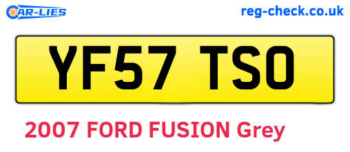 YF57TSO are the vehicle registration plates.