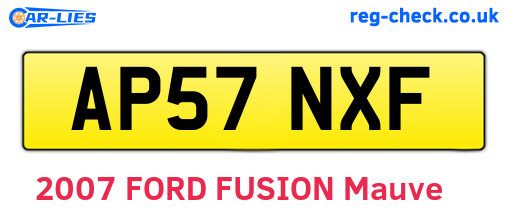 AP57NXF are the vehicle registration plates.