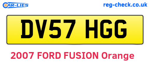 DV57HGG are the vehicle registration plates.