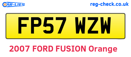 FP57WZW are the vehicle registration plates.