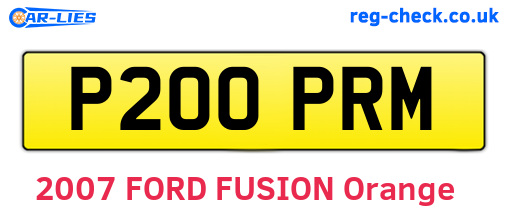 P200PRM are the vehicle registration plates.