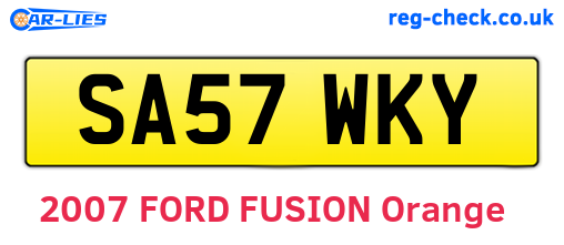 SA57WKY are the vehicle registration plates.