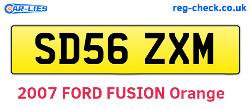 SD56ZXM are the vehicle registration plates.