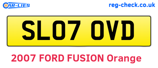 SL07OVD are the vehicle registration plates.