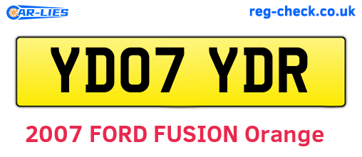 YD07YDR are the vehicle registration plates.