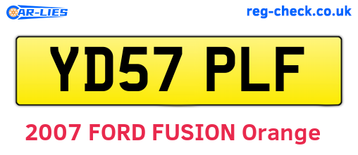 YD57PLF are the vehicle registration plates.
