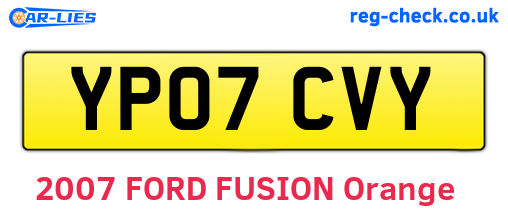 YP07CVY are the vehicle registration plates.