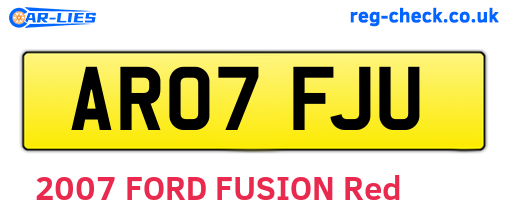 AR07FJU are the vehicle registration plates.