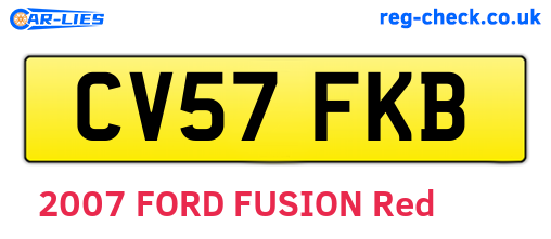 CV57FKB are the vehicle registration plates.