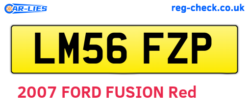 LM56FZP are the vehicle registration plates.
