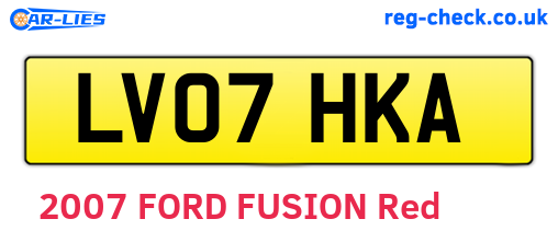 LV07HKA are the vehicle registration plates.