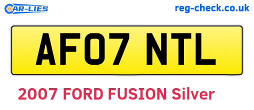AF07NTL are the vehicle registration plates.