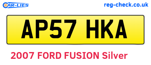 AP57HKA are the vehicle registration plates.