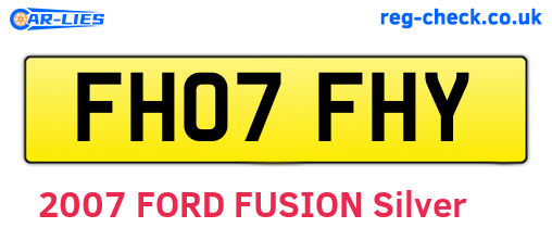FH07FHY are the vehicle registration plates.