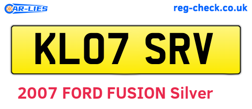 KL07SRV are the vehicle registration plates.