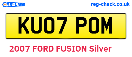 KU07POM are the vehicle registration plates.