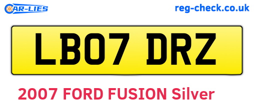 LB07DRZ are the vehicle registration plates.