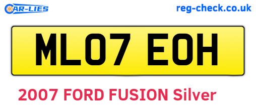 ML07EOH are the vehicle registration plates.